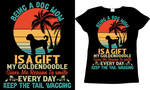 Goldendoodle Lover Mom Mother s Day T-shirt Graphics and T-Shirt Designs