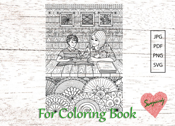 Home Study with Mom Coloring Book: Graphics and Coloring Pages Amp Review