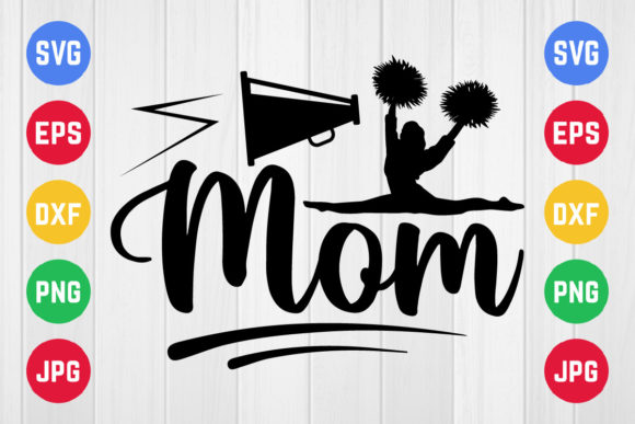 Mom Cheerleading T Shirt Design Graphics and T-Shirt Designs