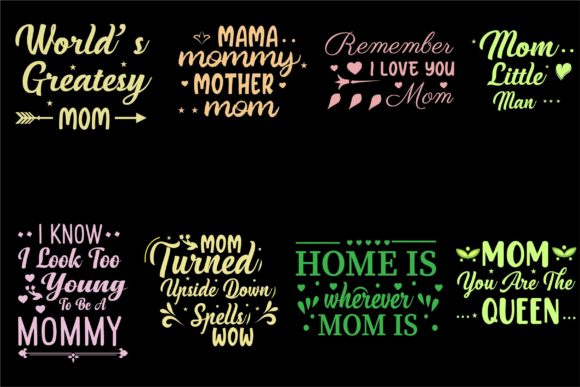 MOM T SHIRT BUNDLE TYPOGRAPHY DESIGN Graphics Print Templates