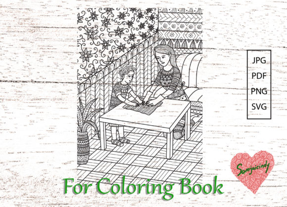 Mom Teach Son Discipline Coloring Book: Graphics and Coloring Pages Amp Review