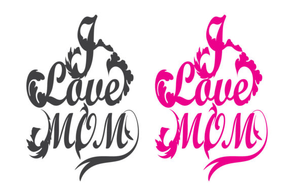 Mother s Day Typography Vector with SVG Graphics and Print Templates