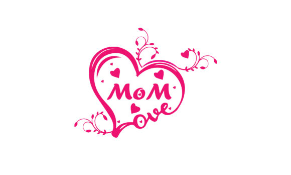 Pink Heart Mom Logo Graphics and Logos Review